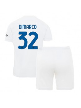 Inter Milan Federico Dimarco #32 Auswärts Trikotsatz für Kinder 2023-24 Kurzarm (+ Kurze Hosen)